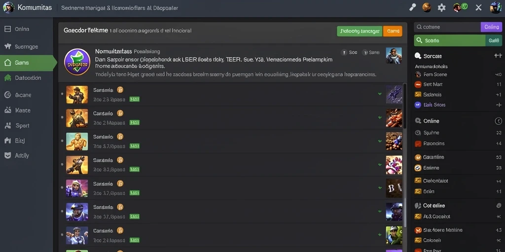 mitra77 - Screenshot menampilkan pilihan permainan yang beragam.